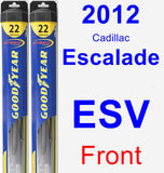 Front Wiper Blade Pack for 2012 Cadillac Escalade ESV - Hybrid