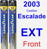 Front Wiper Blade Pack for 2003 Cadillac Escalade EXT - Hybrid