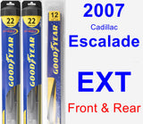 Front & Rear Wiper Blade Pack for 2007 Cadillac Escalade EXT - Hybrid