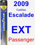 Passenger Wiper Blade for 2009 Cadillac Escalade EXT - Hybrid