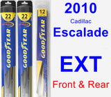 Front & Rear Wiper Blade Pack for 2010 Cadillac Escalade EXT - Hybrid