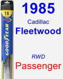 Passenger Wiper Blade for 1985 Cadillac Fleetwood - Hybrid