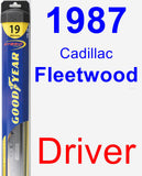 Driver Wiper Blade for 1987 Cadillac Fleetwood - Hybrid