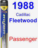 Passenger Wiper Blade for 1988 Cadillac Fleetwood - Hybrid