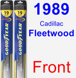 Front Wiper Blade Pack for 1989 Cadillac Fleetwood - Hybrid