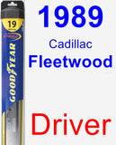 Driver Wiper Blade for 1989 Cadillac Fleetwood - Hybrid