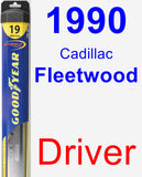 Driver Wiper Blade for 1990 Cadillac Fleetwood - Hybrid