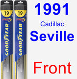 Front Wiper Blade Pack for 1991 Cadillac Seville - Hybrid