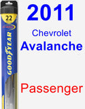 Passenger Wiper Blade for 2011 Chevrolet Avalanche - Hybrid