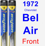 Front Wiper Blade Pack for 1972 Chevrolet Bel Air - Hybrid