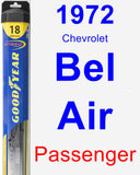 Passenger Wiper Blade for 1972 Chevrolet Bel Air - Hybrid