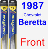 Front Wiper Blade Pack for 1987 Chevrolet Beretta - Hybrid