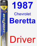 Driver Wiper Blade for 1987 Chevrolet Beretta - Hybrid