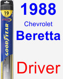 Driver Wiper Blade for 1988 Chevrolet Beretta - Hybrid