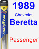 Passenger Wiper Blade for 1989 Chevrolet Beretta - Hybrid