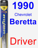 Driver Wiper Blade for 1990 Chevrolet Beretta - Hybrid