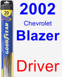 Driver Wiper Blade for 2002 Chevrolet Blazer - Hybrid