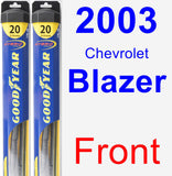 Front Wiper Blade Pack for 2003 Chevrolet Blazer - Hybrid