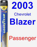 Passenger Wiper Blade for 2003 Chevrolet Blazer - Hybrid