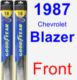 Front Wiper Blade Pack for 1987 Chevrolet Blazer - Hybrid