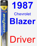 Driver Wiper Blade for 1987 Chevrolet Blazer - Hybrid