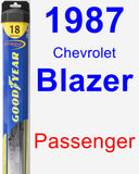 Passenger Wiper Blade for 1987 Chevrolet Blazer - Hybrid