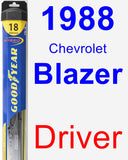 Driver Wiper Blade for 1988 Chevrolet Blazer - Hybrid