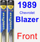 Front Wiper Blade Pack for 1989 Chevrolet Blazer - Hybrid