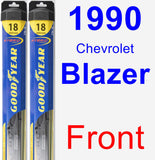 Front Wiper Blade Pack for 1990 Chevrolet Blazer - Hybrid