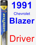 Driver Wiper Blade for 1991 Chevrolet Blazer - Hybrid