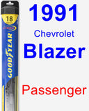 Passenger Wiper Blade for 1991 Chevrolet Blazer - Hybrid