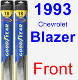 Front Wiper Blade Pack for 1993 Chevrolet Blazer - Hybrid