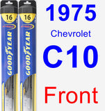 Front Wiper Blade Pack for 1975 Chevrolet C10 - Hybrid