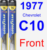 Front Wiper Blade Pack for 1977 Chevrolet C10 - Hybrid