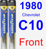 Front Wiper Blade Pack for 1980 Chevrolet C10 - Hybrid