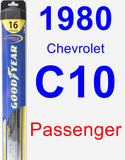 Passenger Wiper Blade for 1980 Chevrolet C10 - Hybrid
