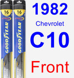 Front Wiper Blade Pack for 1982 Chevrolet C10 - Hybrid