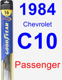 Passenger Wiper Blade for 1984 Chevrolet C10 - Hybrid
