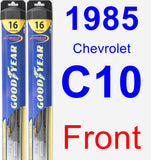 Front Wiper Blade Pack for 1985 Chevrolet C10 - Hybrid