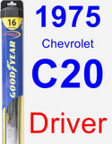 Driver Wiper Blade for 1975 Chevrolet C20 - Hybrid