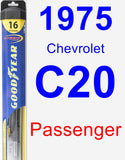 Passenger Wiper Blade for 1975 Chevrolet C20 - Hybrid