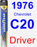 Driver Wiper Blade for 1976 Chevrolet C20 - Hybrid