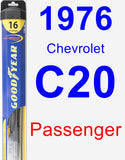 Passenger Wiper Blade for 1976 Chevrolet C20 - Hybrid