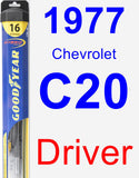 Driver Wiper Blade for 1977 Chevrolet C20 - Hybrid