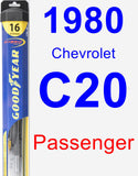 Passenger Wiper Blade for 1980 Chevrolet C20 - Hybrid