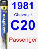 Passenger Wiper Blade for 1981 Chevrolet C20 - Hybrid