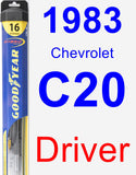 Driver Wiper Blade for 1983 Chevrolet C20 - Hybrid