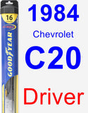 Driver Wiper Blade for 1984 Chevrolet C20 - Hybrid