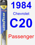 Passenger Wiper Blade for 1984 Chevrolet C20 - Hybrid