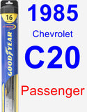 Passenger Wiper Blade for 1985 Chevrolet C20 - Hybrid